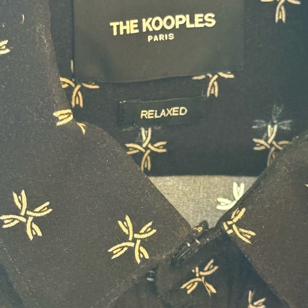 The Kooples Black Shirt with Gold Accents